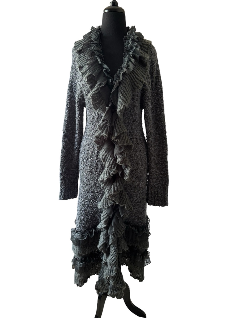 Pretty Angel Renaissance Ruffle Duster Cardigan w/Silk and Wool